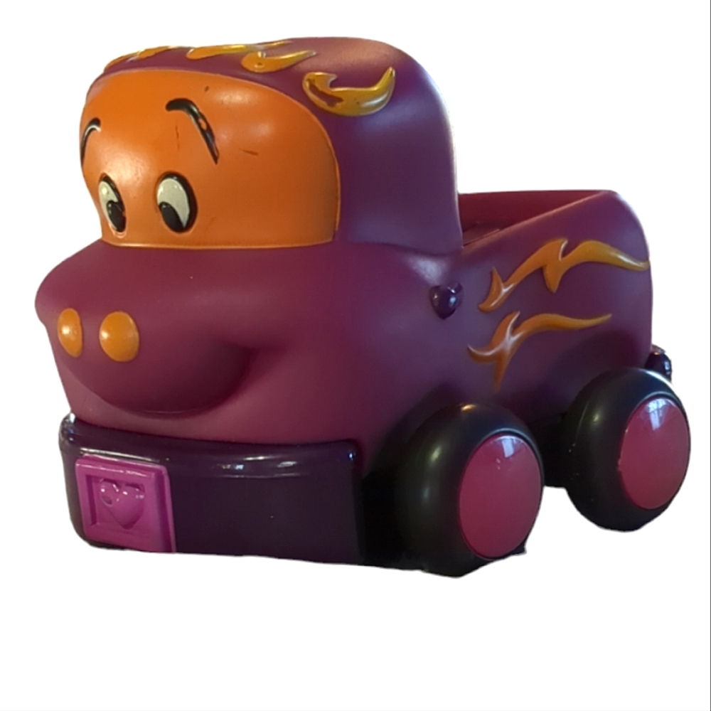 Flaming Purple Pull Back Truck with Rattle